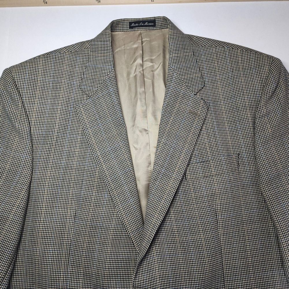 LAUREN RALPH‎ LAUREN WOOL HOUNDSTOOTH BLAZER SIZE 46R